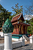 Wat Xieng Thong temple in Luang Prabang, Laos. the Ho Tai, the library where the Buddhist Tripitaka used to be kept. 